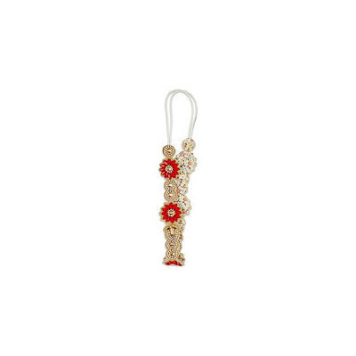 Elle Red & Taupe Rhinestone Head Wrap