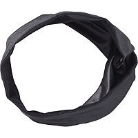 Elle Twisted Black Leather Head Wrap