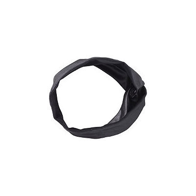 Elle Twisted Black Leather Head Wrap