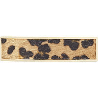 Elle Faux Fur Animal Print Metal Barrette