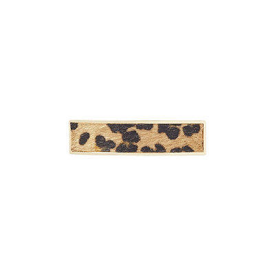 Elle Faux Fur Animal Print Metal Barrette