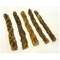 Canine Caviar Pet Foods 700205 6 in. Buffalo Jerky Braided 30-Count