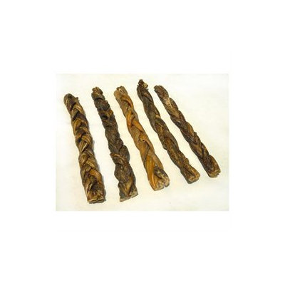 Canine Caviar Pet Foods 700205 6 in. Buffalo Jerky Braided 30-Count
