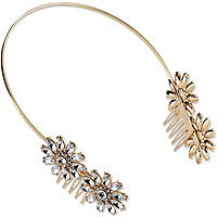 Elle Gold Headband with Crystals