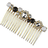 Elle Gold with Colored Stones Side Comb