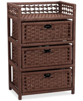 Household Essentials Storage Chest, 3 Drawer Paper Rope