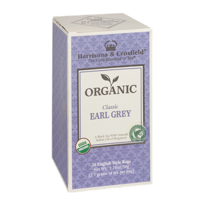 Harrisons & Crosfield Organic Classic Earl Grey Tea 20 English Style Tea Bags