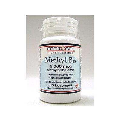 Methyl B12 5000 mcg 60 loz by Protocol For Life Balance
