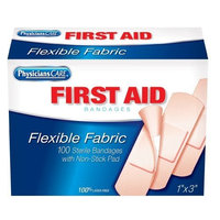 PhysiciansCare First Aid Fabric Bandages, Box of 100, 1