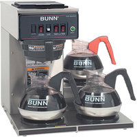 Bunn BUNN 12950. 0112 12 Cup Coffee Brewer with Lower Warmers CWT15 Plastic Funnel