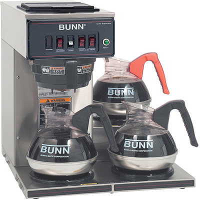 Bunn BUNN 12950. 0112 12 Cup Coffee Brewer with Lower Warmers CWT15 Plastic Funnel