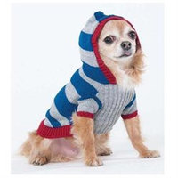 Ethical Collegiate Striped Dog Sweater - Color: Blue, Size: X-Small