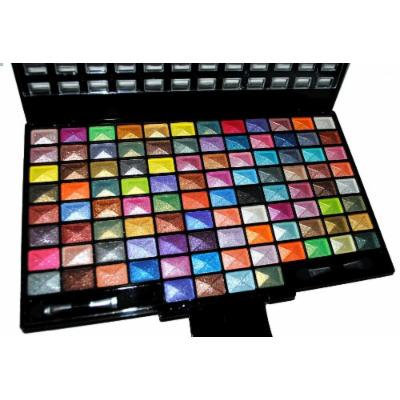 Elegant 100 Piece Glitter Eyeshadow Makeup kit in Black Palette