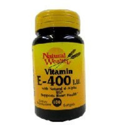 Natural Wealth Vitamin E SFGL 400 IU NAT NAT/WL Size: 100