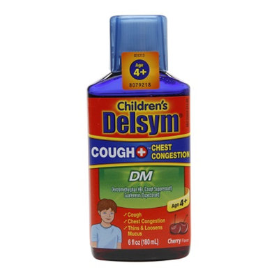 Delsym Children's Liquid Cough + Chest Congestion DM, Cherry, 6 fl oz