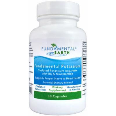 Fundamental Potassium - Chelated Potassium Supplement (Highly Absorbable) Made in USA - 30 Capsules