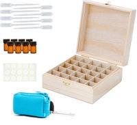 Aroma Designs Wooden Essential Oils Case & Key Chain Kit (Aqua)