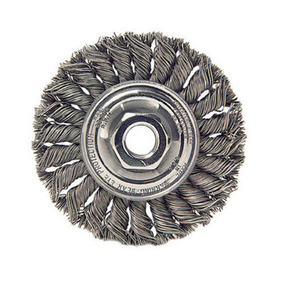 Weiler Dualife Standard Twist Knot Wire Wheels - sta-4 .014 ss 3/8-244in dia sta
