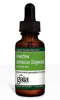 Gaia Herbs Feverfew Jamaican Dogwood Supreme 1 fl oz