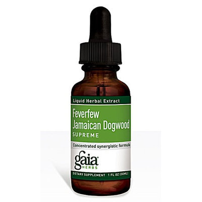 Gaia Herbs Feverfew Jamaican Dogwood Supreme 1 fl oz