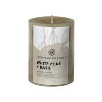 Chesapeake Bay Candle White Pear & Basil 4-in. Pillar Candle