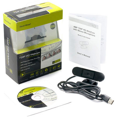 Gear Head USB HD Webcam with Dual Microphones, WC7500HD