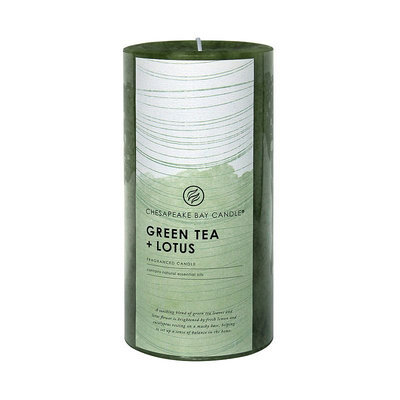 Chesapeake Bay Candle Green Tea & Lotus 6-in. Pillar Candle