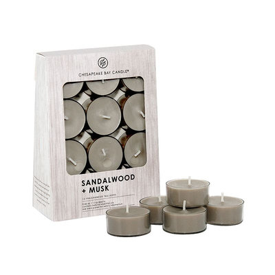 Chesapeake Bay Candle 12-piece Sandalwood & Musk Tealight Set