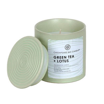 Chesapeake Bay Candle 8.9-oz. Green Tea & Lotus Ceramic Jar Candle