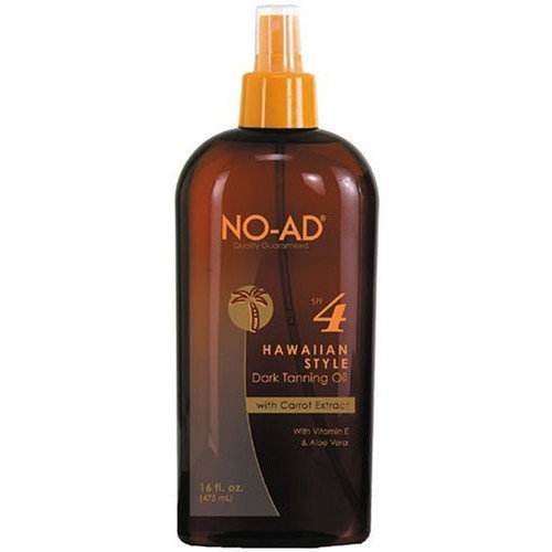 No Ad NOAD Hawaiian Style Dark Tanning Oil, SPF 4, 16 Ounces Reviews 2019