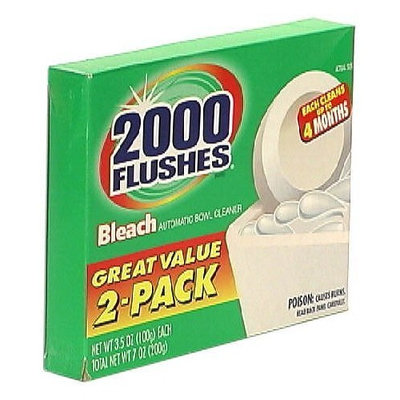 2000 Flushes Chlorine Clear Tablet Automatic Bowl Cleaner, Twin Pack3.5 oz (100 g) (Pack of 3)