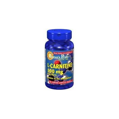 Puritan's Pride L-Carnitine 500mg 60 Coated Caplets 1 Bottle