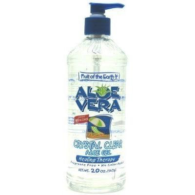 Fruit of the Earth Aloe Vera Gel Crystal Clear 20 oz. No Alcohol (3-Pack) with Free Nail File