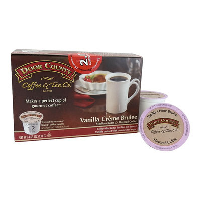 Door County Coffee & Tea Co. Vanilla Creme Brulee Flavored Coffee 12-pk. Single Serve Cups