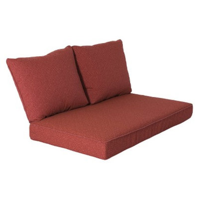 Grand Basket Mooreana 3-Piece Outdoor Loveseat Replacement Cushion Set - Red