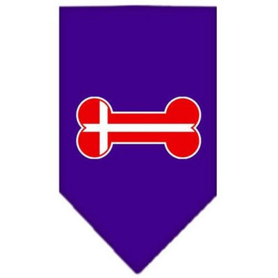 Ahi Bone Flag Denmark Screen Print Bandana Purple Small