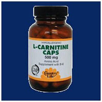 Country Life Vitamins Country Life L-Carnitine Caps - 500 mg - 60 Vegetarian Capsules