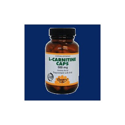 Country Life Vitamins Country Life L-Carnitine Caps - 500 mg - 60 Vegetarian Capsules