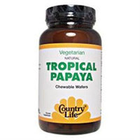 Country Life - Natural Tropical Papaya 25 mg. - 500 Chewable Wafers