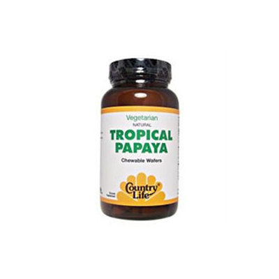 Country Life - Natural Tropical Papaya 25 mg. - 500 Chewable Wafers