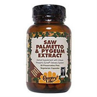 Country Life Saw Palmetto and Pygeum Extract - 60 Vegetarian Capsules