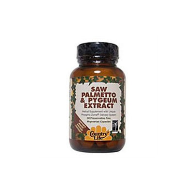 Country Life Saw Palmetto and Pygeum Extract - 60 Vegetarian Capsules