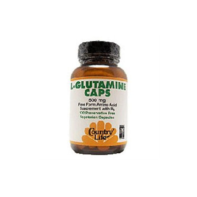 Country Life L-Glutamine Caps - 500 mg - 100 Vegetarian Capsules