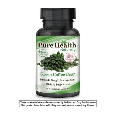Pure Health Pure Green Coffee Bean, 400 mg per Capsule, 30 Vegetarian Capsules