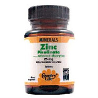 Country Life Zinc Picolinate - 25 mg - 100 Tablets