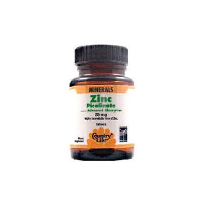 Country Life Zinc Picolinate - 25 mg - 100 Tablets