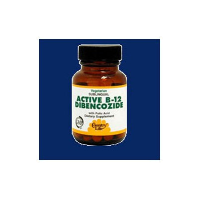 Country Life Active B-12 Dibencozide - 3000 mcg - 30 Sublingual Lozenges - Vegan