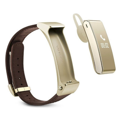 Huawei TalkBand B2 Wireless Activity Tracking Wristband + Bluetooth Earpiece - Gold/Leather