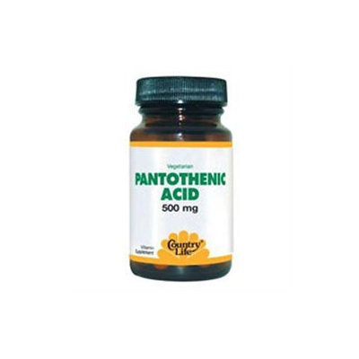 Pantothenic Acid 500 Mg 60 Tab By Country Life Vitamins (1 Each)