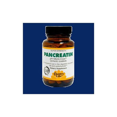 Country Life - Super Strength Pancreatin, 60 tablets